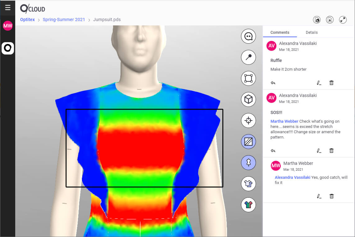 Optitex O/Cloud enables seamless 3D collaboration, from concept to production,