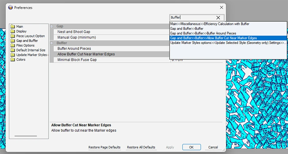 NEW in Marker: ‘Search in Preference Dialog’ option
